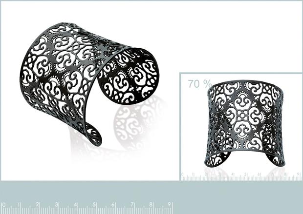 Brazalete Acero 316. Pvd Rutenio - 1z9097960