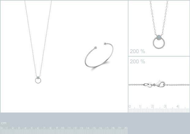 JONC ARGENT 925 RHODIE AGATE BLEUE - 8z7351458