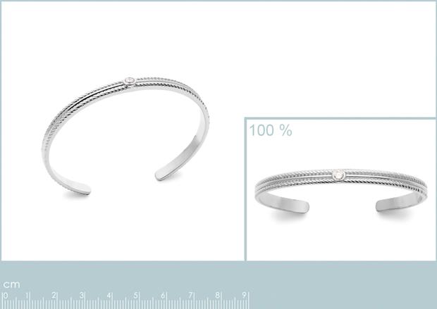 JONC ARGENT 925 RHODIE OZ - 8z7335558