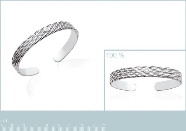 JONC ARGENT 925 RHODIE OZ - 8z7195558