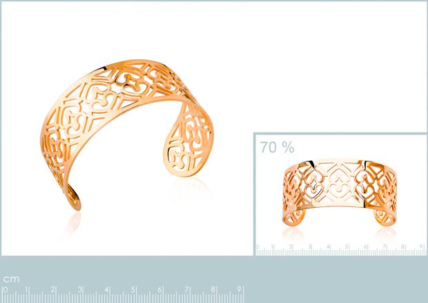 Brazalete Chapado Oro 18k. 3 Micras - 9z2145358