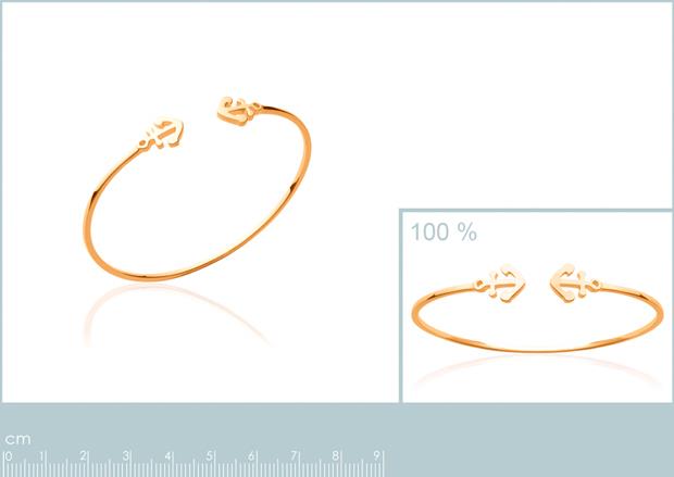 Brazalete Chapado Oro 18k. 3 Micras - 9z2145658