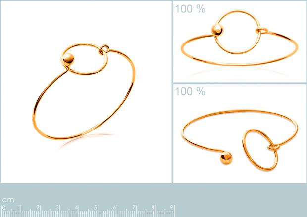 Brazalete Chapado Oro 18k. 3 Micras - 9z2156258