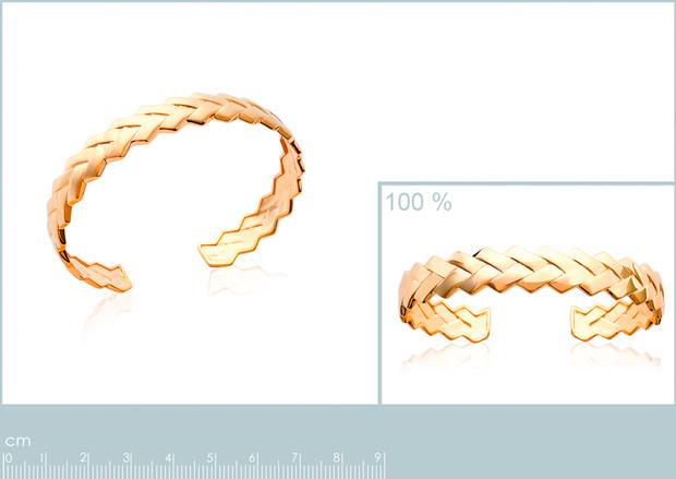 Brazalete Chapado Oro 18k. 3 Micras - 9z2158058