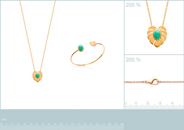 Brazalete Chapado Oro 18k. 3 micras. Aventurina - 9z7302558