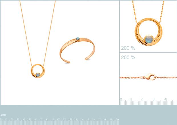 Brazalete Chapado Oro 18k. 3 micras. Aventurina - 9z7311058