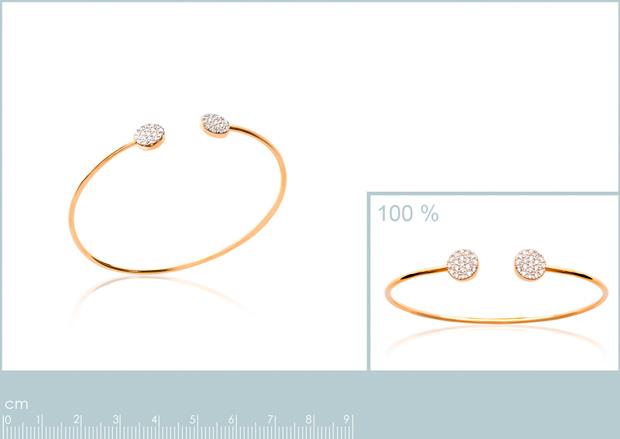 Brazalete Chapado Oro 18k. 3 micras. Circonita - 9z7182556