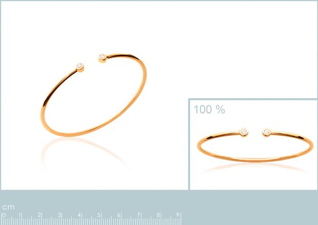 Brazalete Chapado Oro 18k. 3 micras. Circonita - 9z7165656