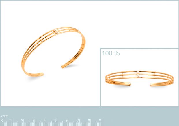 Brazalete Chapado Oro 18k. 3 micras. Circonita - 9z7345358