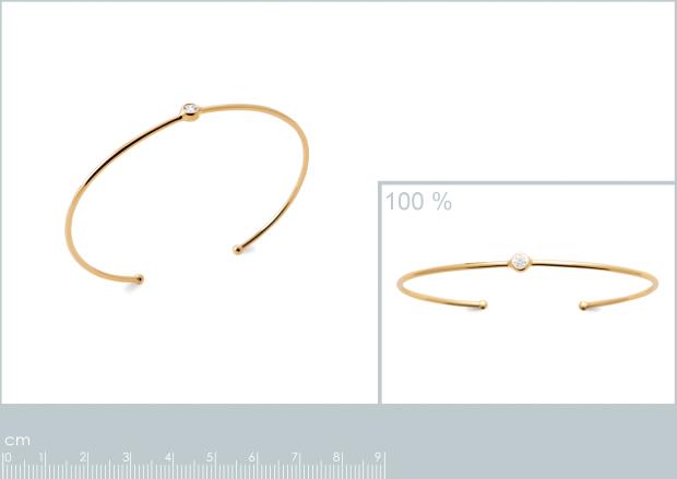 Brazalete Chapado Oro 18k. 3 micras. Circonita - 9z7360058