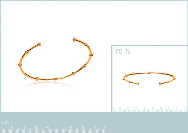 Brazalete Chapado Oro 18k. 3 micras. Circonita - 9z7177258