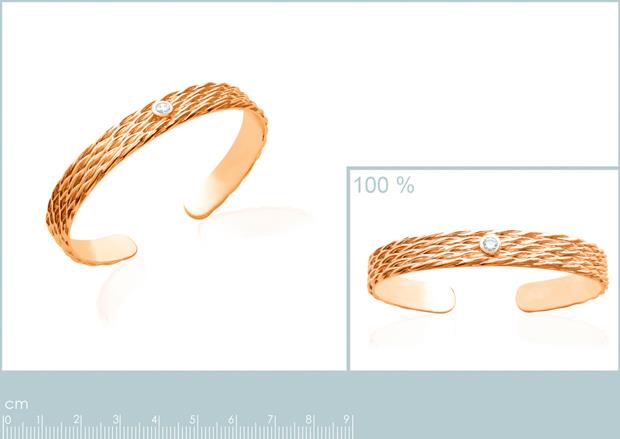 Brazalete Chapado Oro 18k. 3 micras. Circonita - 9z7195558