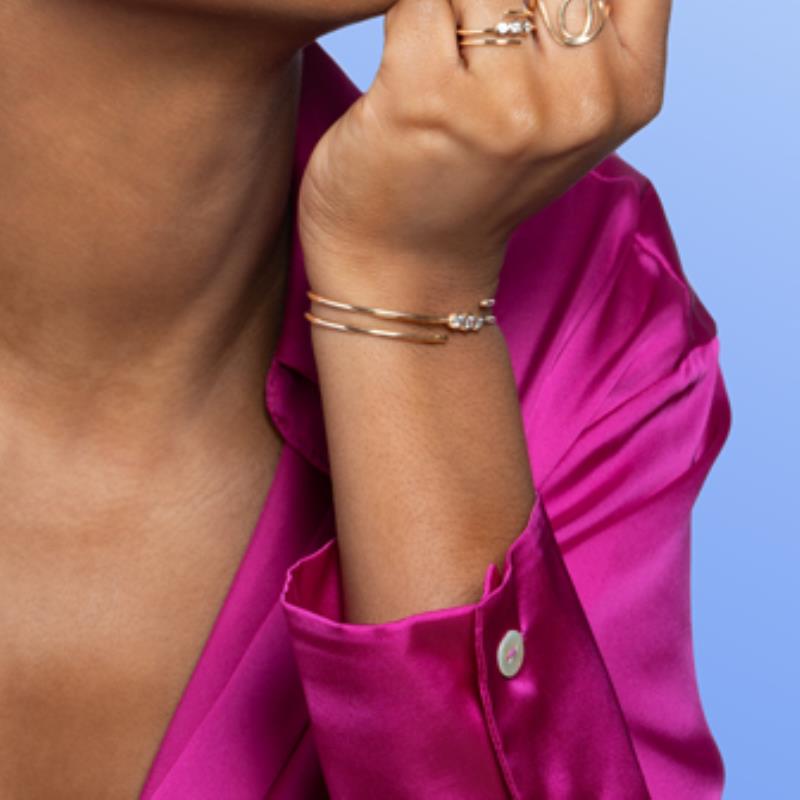 Brazalete Chapado Oro 18k. 3 micras. Circonita - 9z7400358