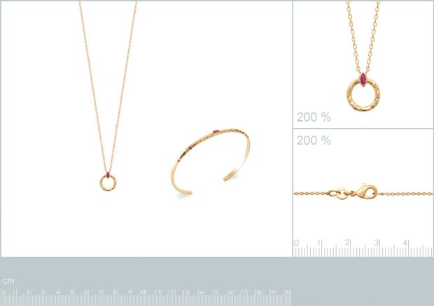 Brazalete Chapado Oro 18k. 3 micras. Piedra Color - 9z7381658