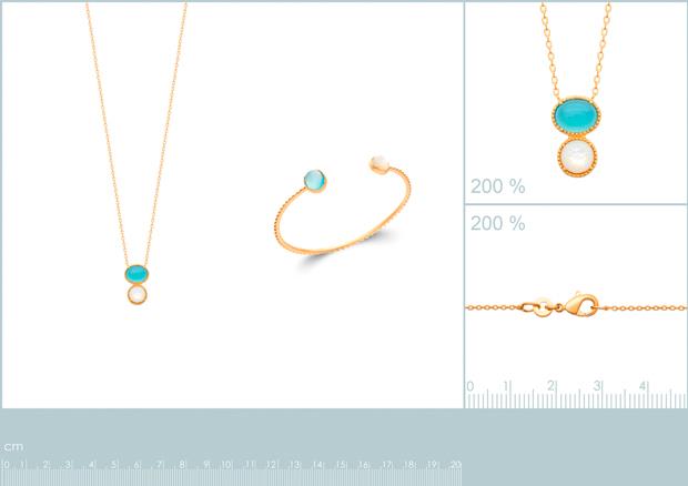 Brazalete Chapado Oro 18k. 3 micras. Piedra Color - 9z7337758