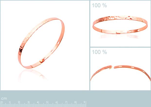 Brazalete Chapado Oro 18k Rosa. 3 micras - 9z2958356