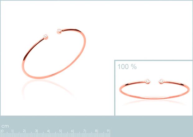 Brazalete Chapado Oro 18k Rosa. 3 micras. Circonita - 9z7965656