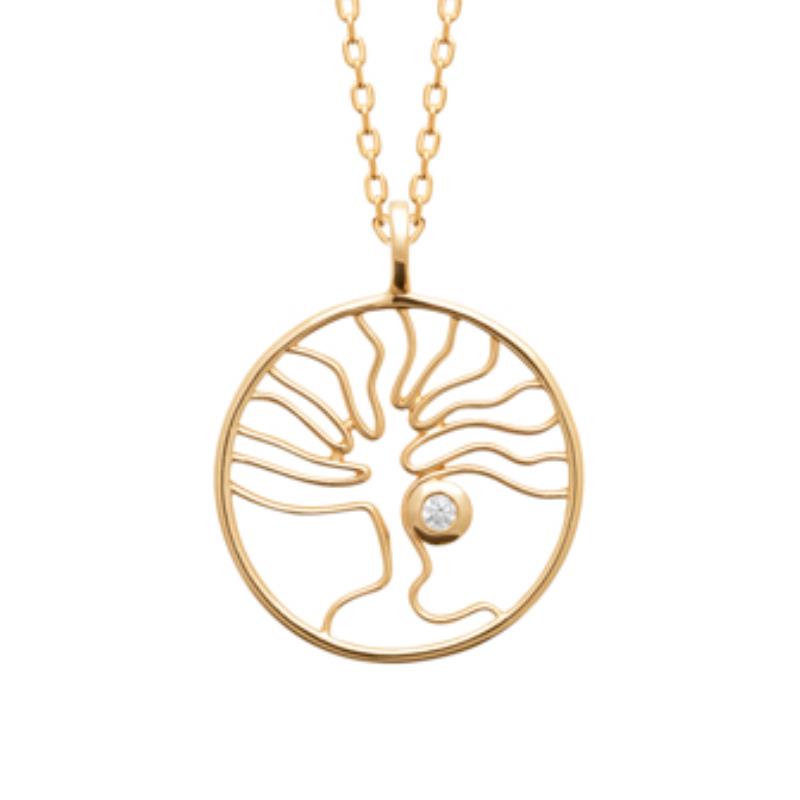 Collar Chapado Oro 18k. 3 Micras. Circonita - 9z7415445