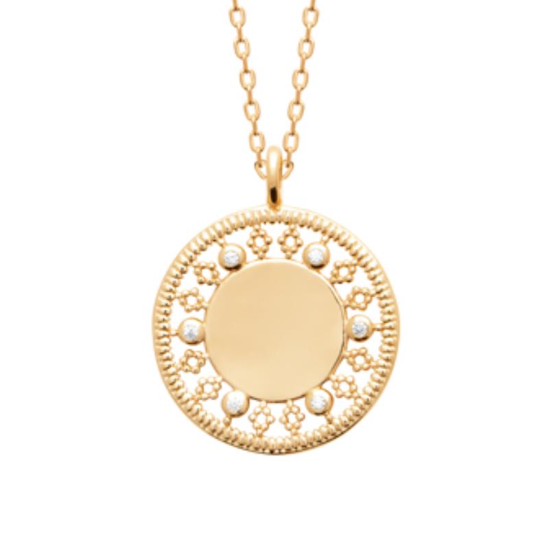 Collar Chapado Oro 18k. 3 Micras. Circonita - 9z7424345