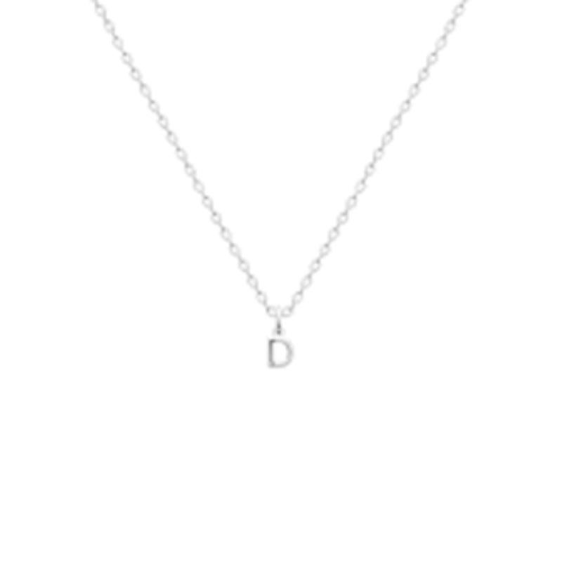 Colgante Letra D. Plata 925. Rodio - 7z775604