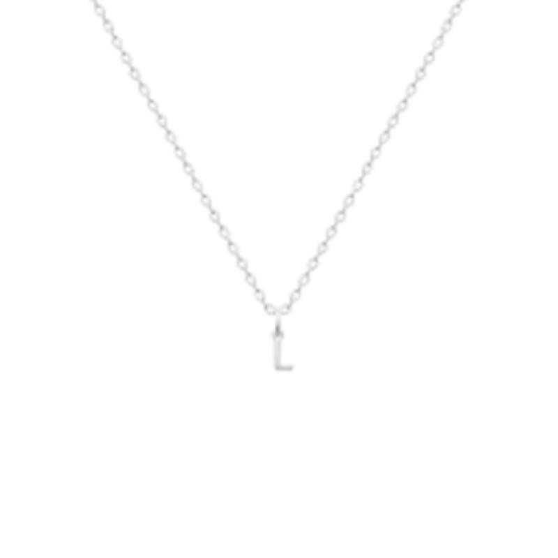 Colgante Letra L. Plata 925. Rodio - 7z775612