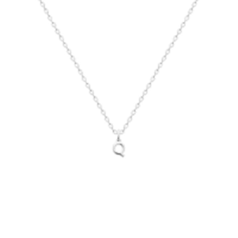 Colgante Letra Q. Plata 925. Rodio - 7z775617