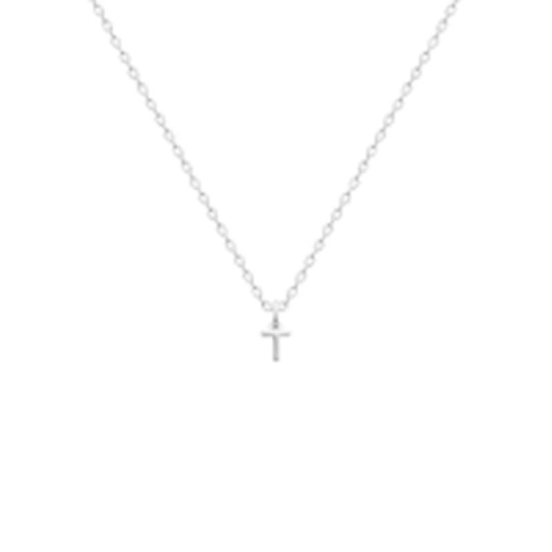 Colgante Letra T. Plata 925. Rodio - 7z775620