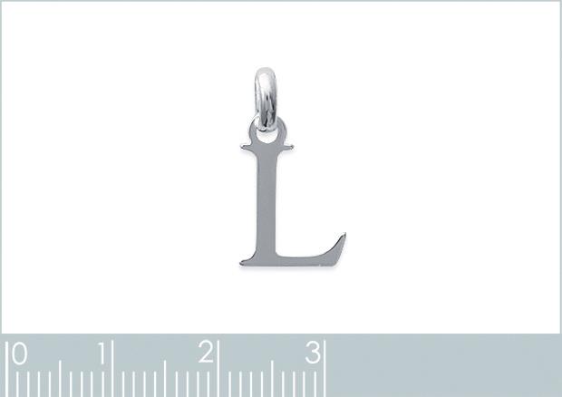 Colgante Letra L. Plata 925. Rodio - 7z8750012