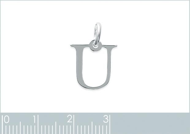 Colgante Letra U. Plata 925. Rodio - 7z8750020