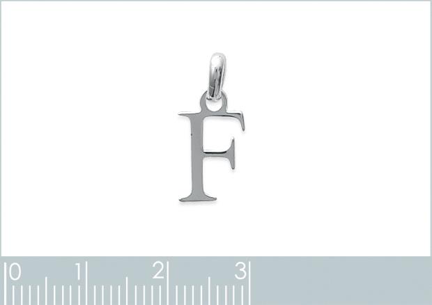 Colgante Letra F. Plata 925. Rodio - 7z875006