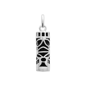 PENDENTIF ARGENT 925 RHODIE IMIT ONYX