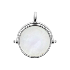 PENDENTIF ARGENT 925 RHODIE NACRE