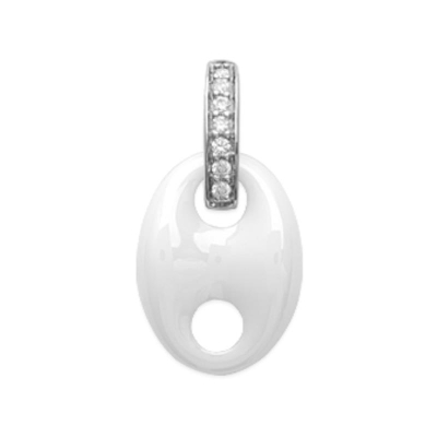 PENDENTIF ARGENT 925 RHODIE OZ CERAMIQUE