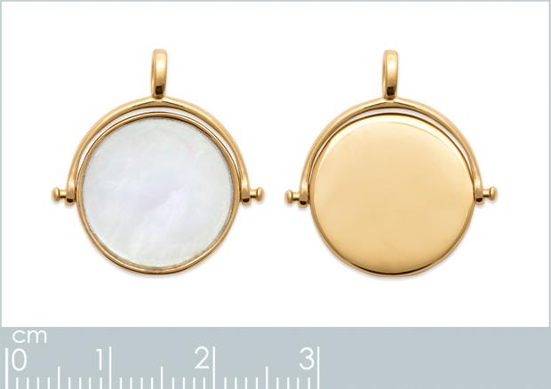 PENDENTIF PL-OR 750 3MIC NACRE - 2z770804