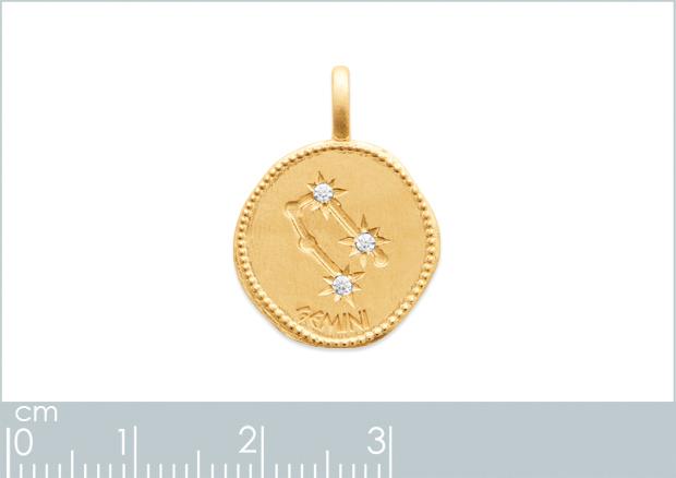 PENDENTIF PL-OR 750 3MIC OZ GEMEAUX - 2z7687105