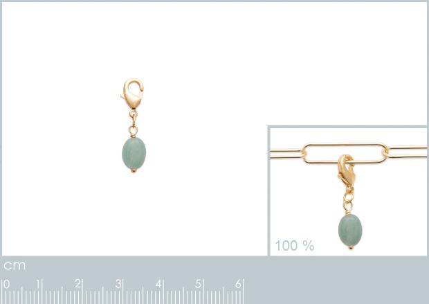 PENDENTIF PL-OR 750 3MIC QUARTZITE VERT - 2z772450