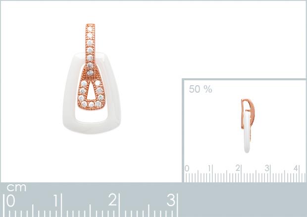 PENDENTIF PL-OR 750 3MIC ROSE OZ CERAMIQUE - 2z751010