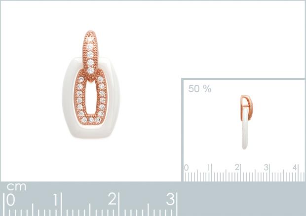 PENDENTIF PL-OR 750 3MIC ROSE OZ CERAMIQUE - 2z751110