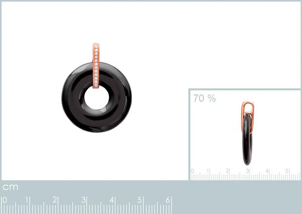 PENDENTIF PL-OR 750 3MIC ROSE OZ CERAMIQUE - 2z752807