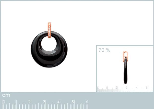 PENDENTIF PL-OR 750 3MIC ROSE OZ CERAMIQUE - 2z752907