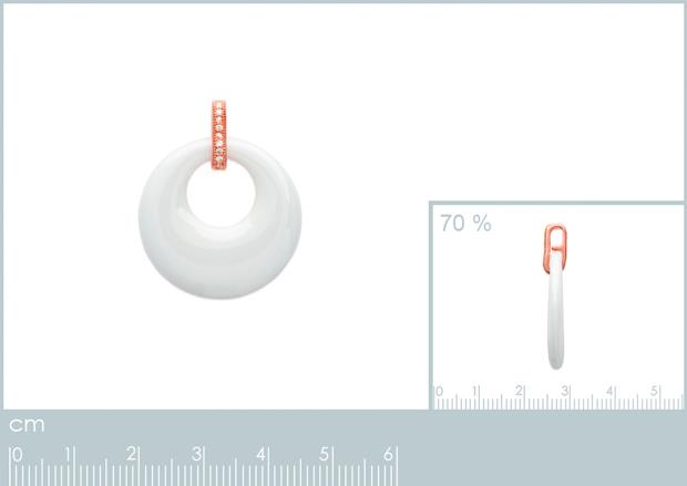 PENDENTIF PL-OR 750 3MIC ROSE OZ CERAMIQUE - 2z752910