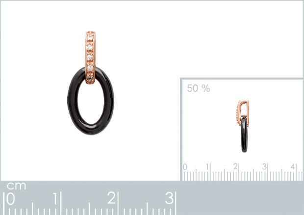 PENDENTIF PL-OR 750 3MIC ROSE OZ CERAMIQUE - 2z753007