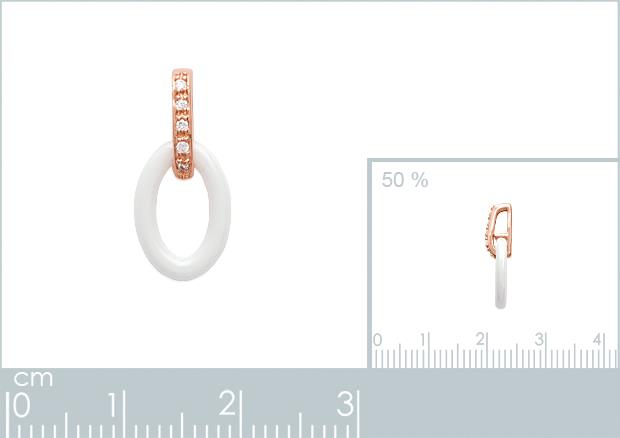 PENDENTIF PL-OR 750 3MIC ROSE OZ CERAMIQUE - 2z753010