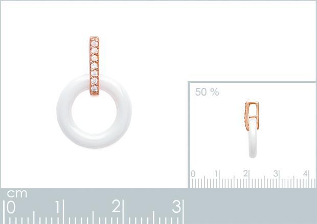 PENDENTIF PL-OR 750 3MIC ROSE OZ CERAMIQUE - 2z753110