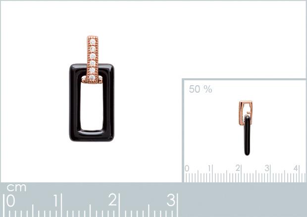 PENDENTIF PL-OR 750 3MIC ROSE OZ CERAMIQUE - 2z753307