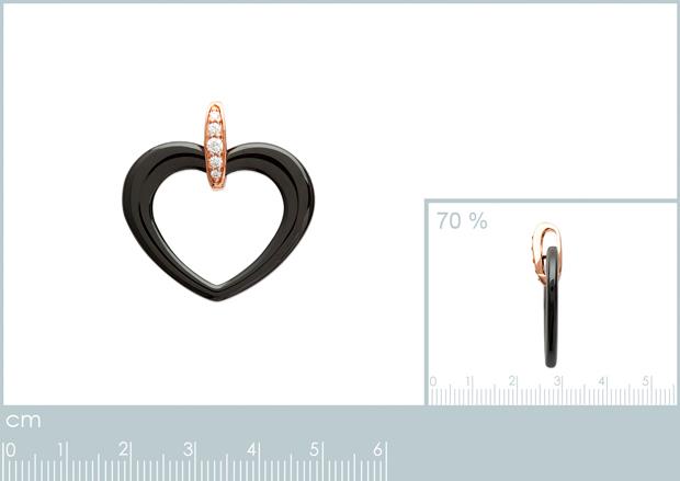 PENDENTIF PL-OR 750 3MIC ROSE OZ CERAMIQUE - 2z742707