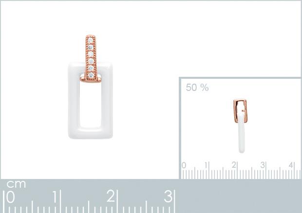 PENDENTIF PL-OR 750 3MIC ROSE OZ CERAMIQUE - 2z753310