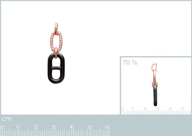 PENDENTIF PL-OR 750 3MIC ROSE OZ CERAMIQUE - 2z754507