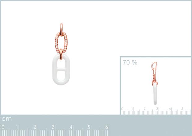 PENDENTIF PL-OR 750 3MIC ROSE OZ CERAMIQUE - 2z754510