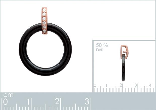 PENDENTIF PL-OR 750 3MIC ROSE OZ CERAMIQUE - 2z754607